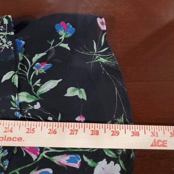 Roz & Ali Sheer Dark Floral Layered Blouse Sz 2X Black Whimsigoth Fairy Grunge - Picture 12 of 12